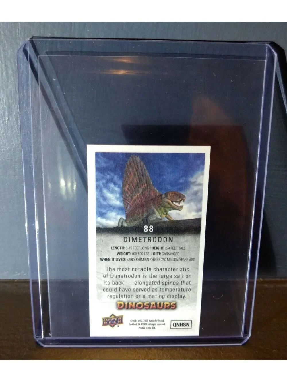 2015 Upper Deck Dinosaurs Canvas Mini Dimetrodon #88 Trading Card